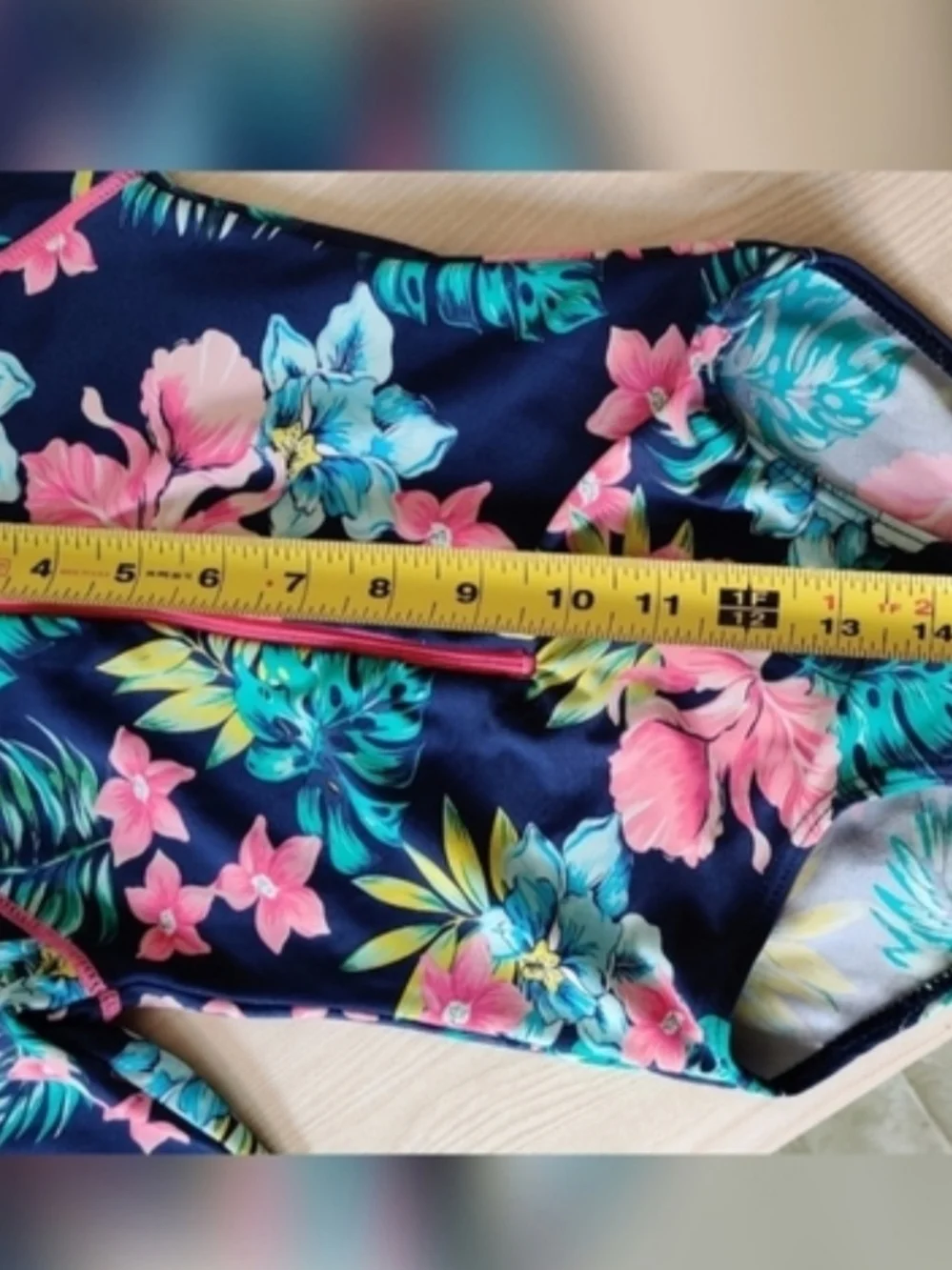 Little Girl One Piece Long Sleeve Bikini Bottom Floral Rash Guard Size 3💰